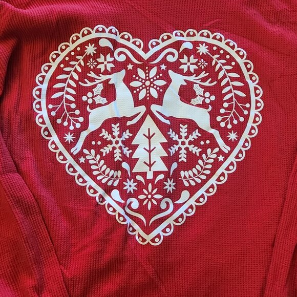 Hooded Christmas waffle knit top - Picture 3 of 5